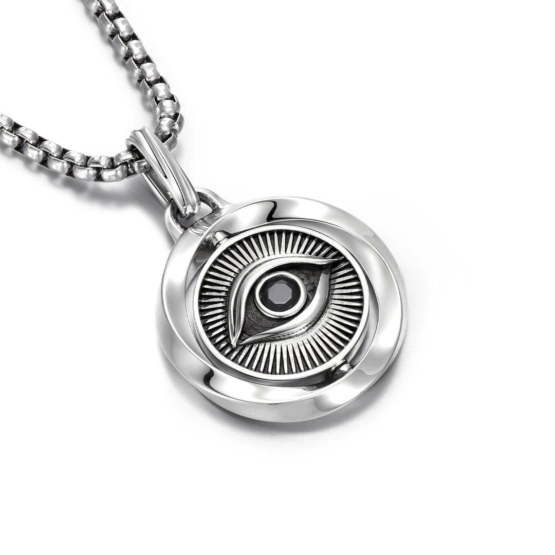 Two Sided Rotatable All Seeing Eye Pendant