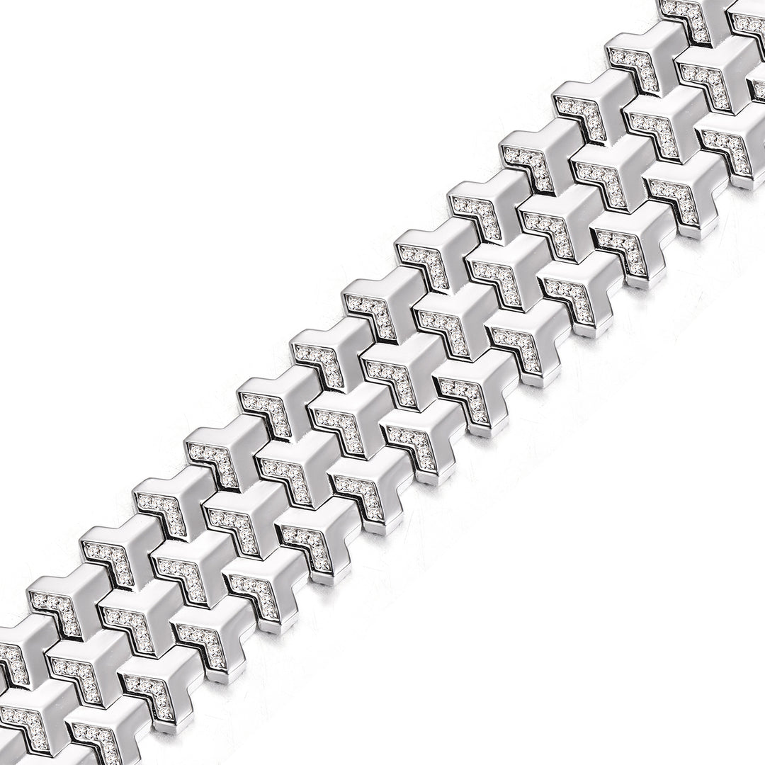 [Made To Order] Sterling Silver Triple Row Armor Bracelet [New Type]