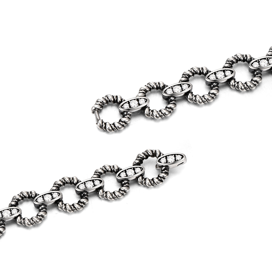 Vintage Entwined Cable Link Bracelet