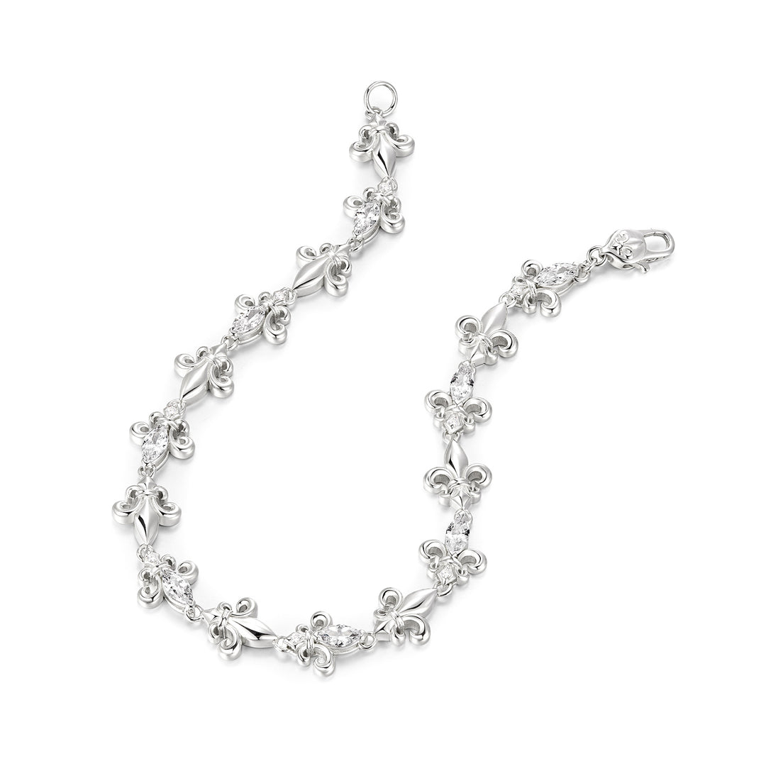 Fleur De Lis Marquise Gem Bracelet