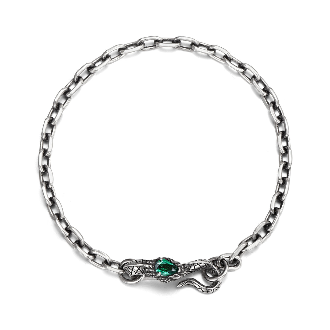 Vintage Spirit Snake Rolo Chain Bracelet