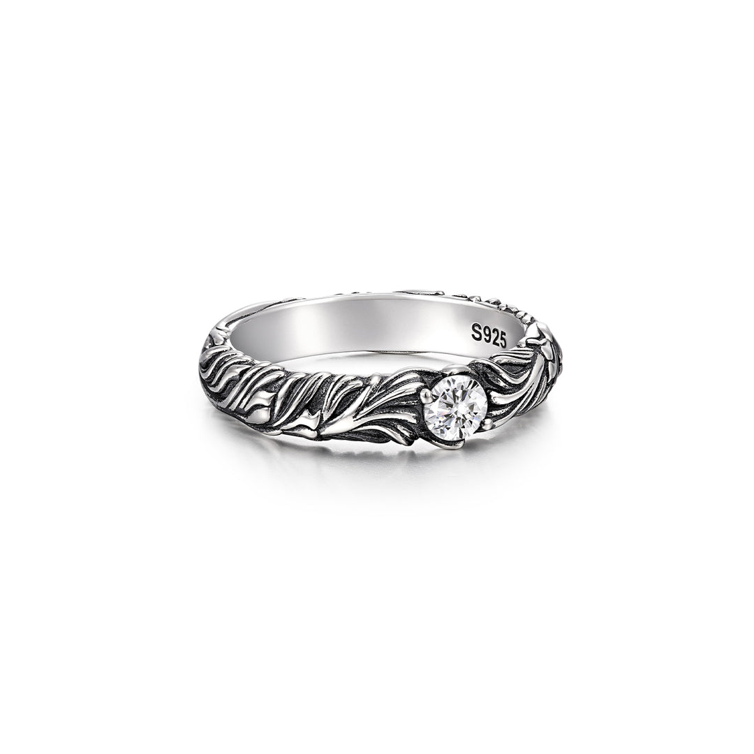 Vintage Wing of Feather Ring Band