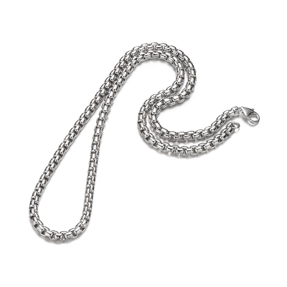 5mm Rounded Box Chain Necklace