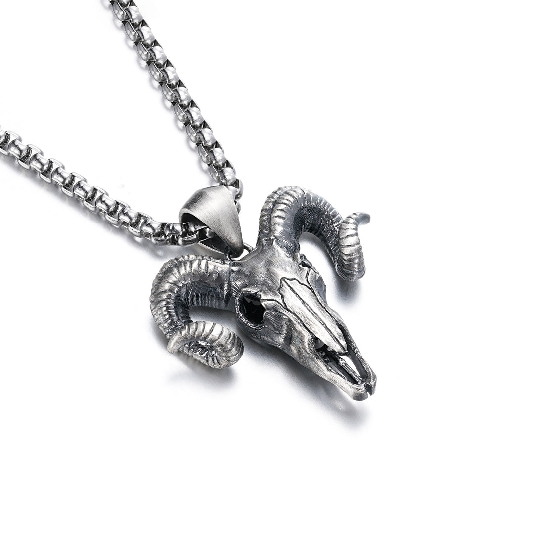 Vintage Ram Skull Pendant