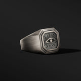 IDEAGEMER Original Design Eye Of Devil Retro High Street Sterling Silver Rings