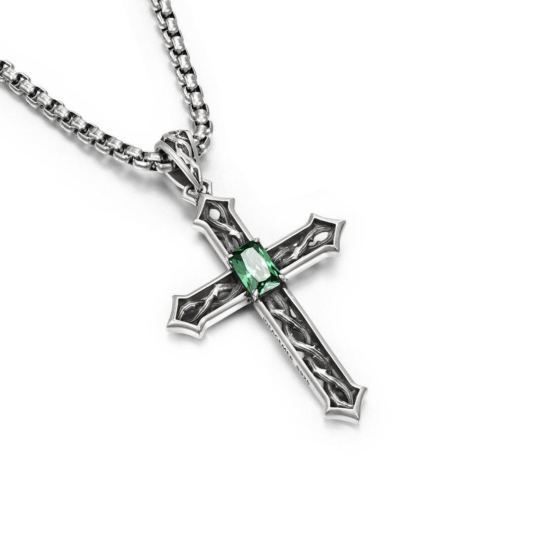 Vintage Briar Cross Pendant