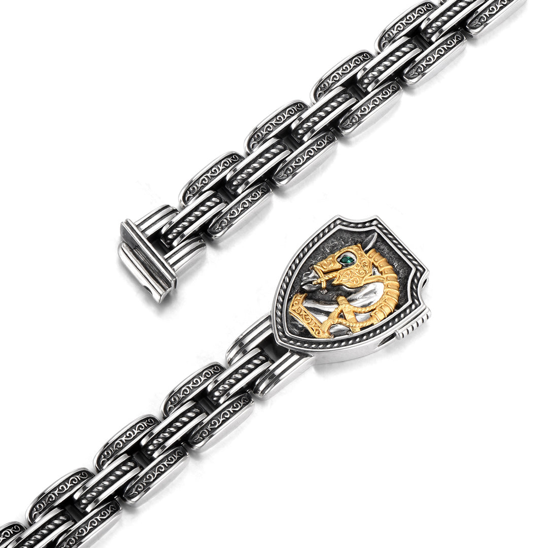 Vintage War Horse Shield Bracelet