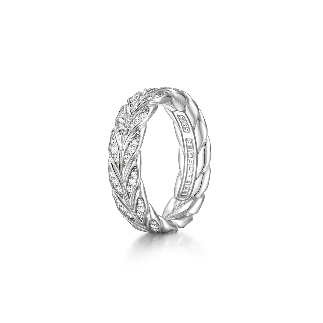 Iced Wheat Ear Ring Band
