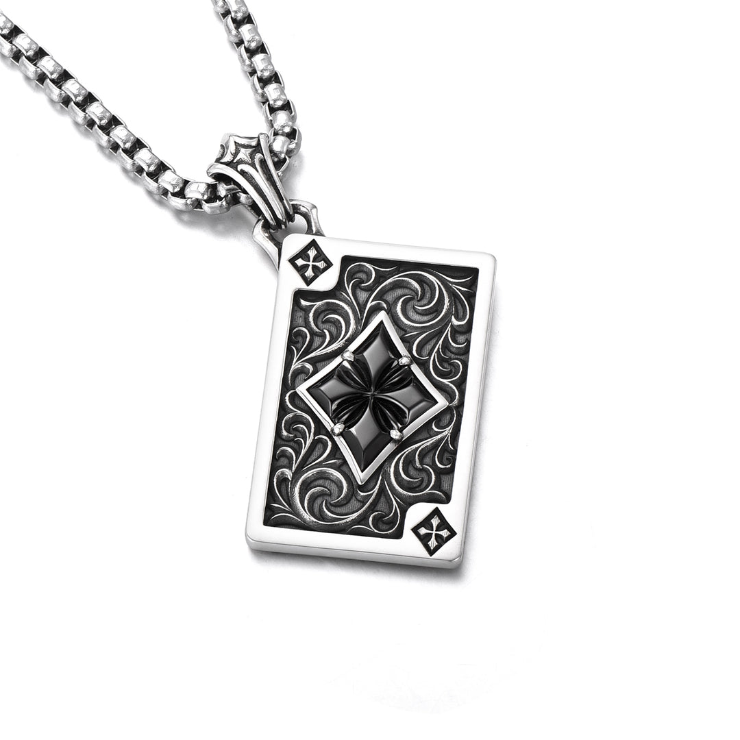 Black Playing Card Pendant
