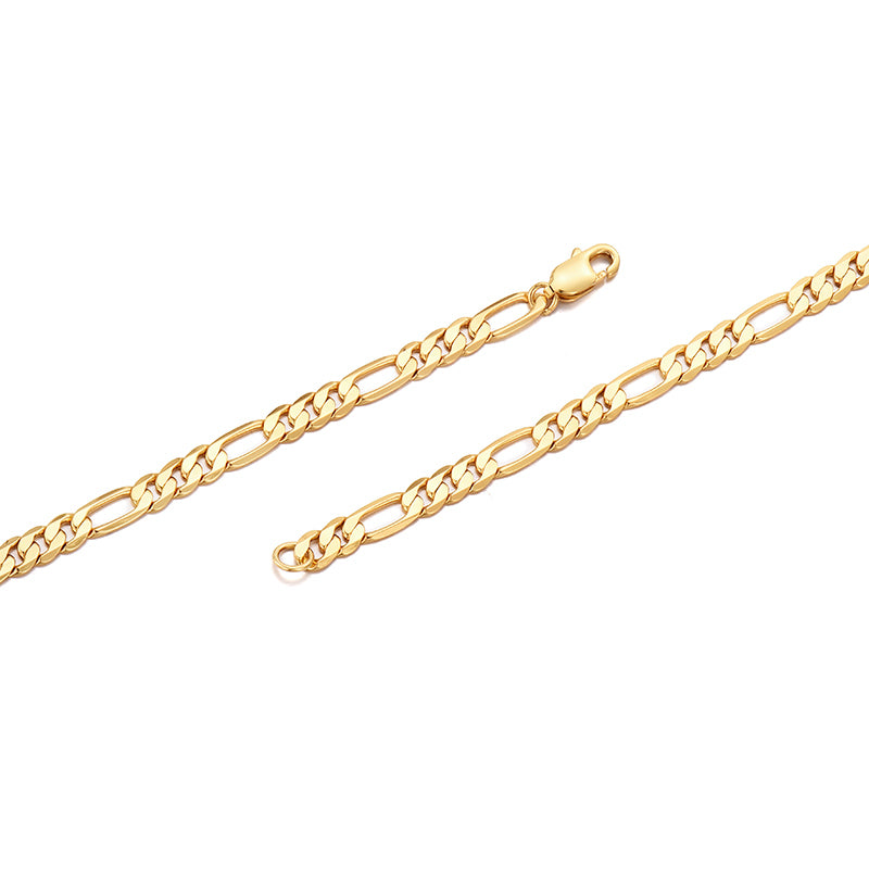 4 mm Infinity Gems Figaro Link Chain