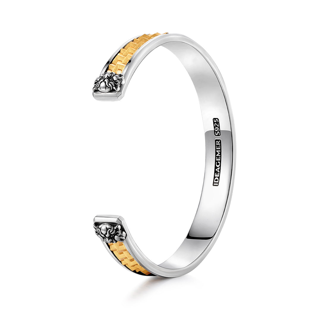 Ferocious Beast Golden Armor Bangle Bracelet