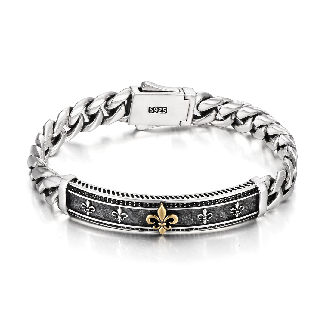 Vintage Fleur De Lis Cuban Bracelet