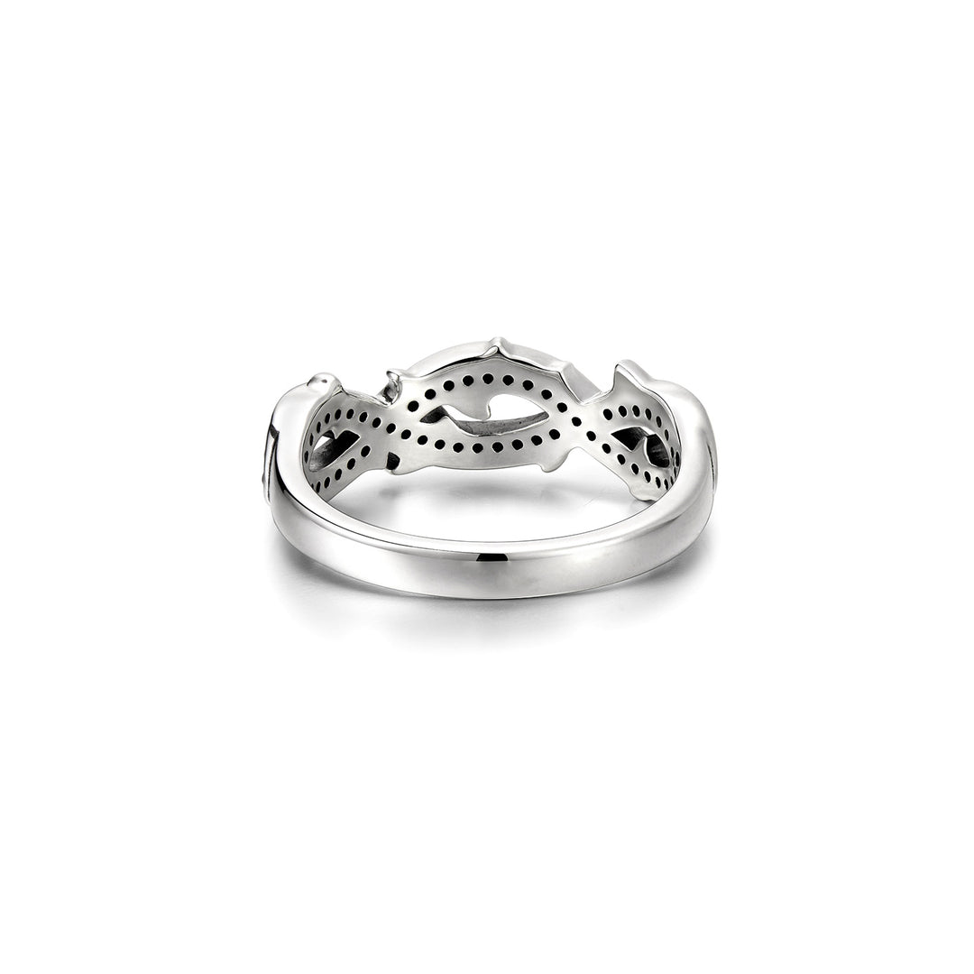Black Iced Thorns Ring