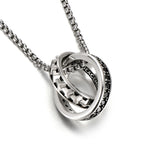 Sterling Silver Double Ring Armor Pendants