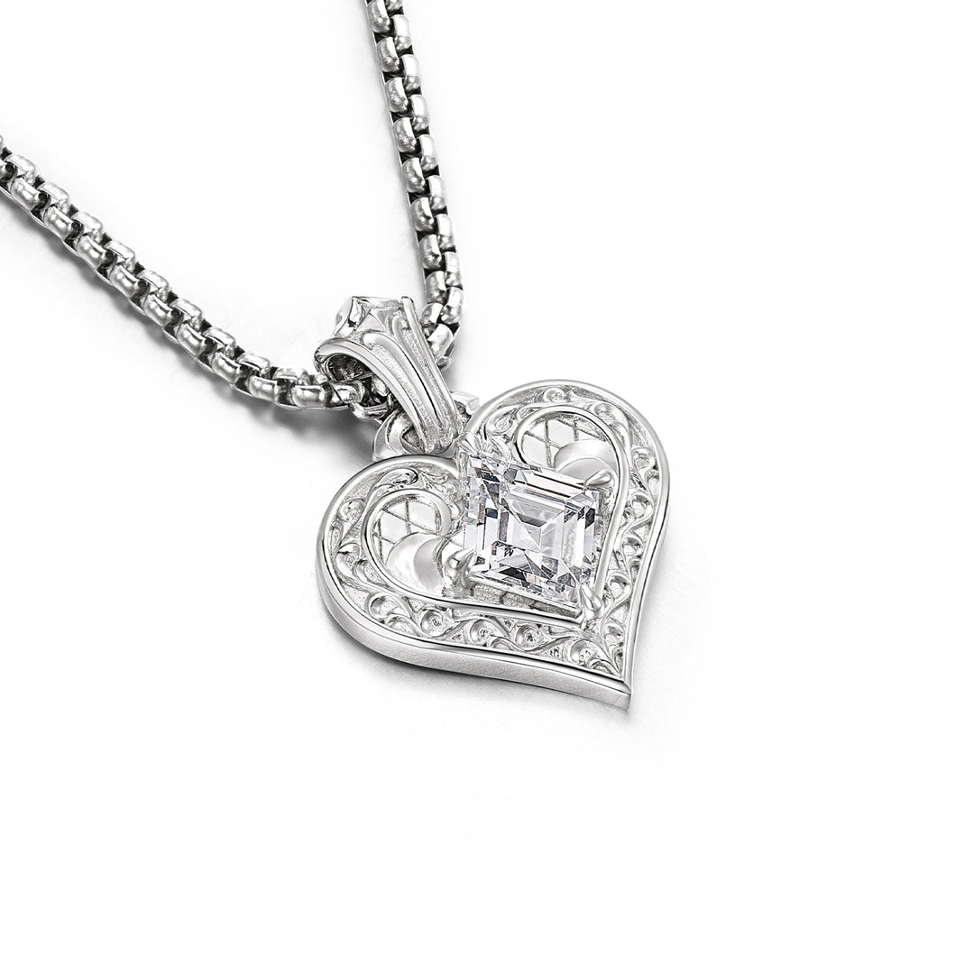 Lozenge Heart Suit Pendant