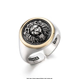 Sterling Silver 14K Gold Lion King Vintage Rings