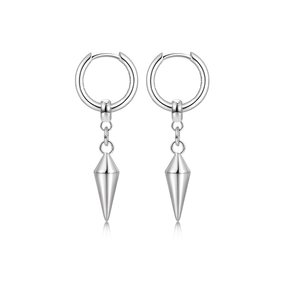 Rock Cone Hoop Earrings