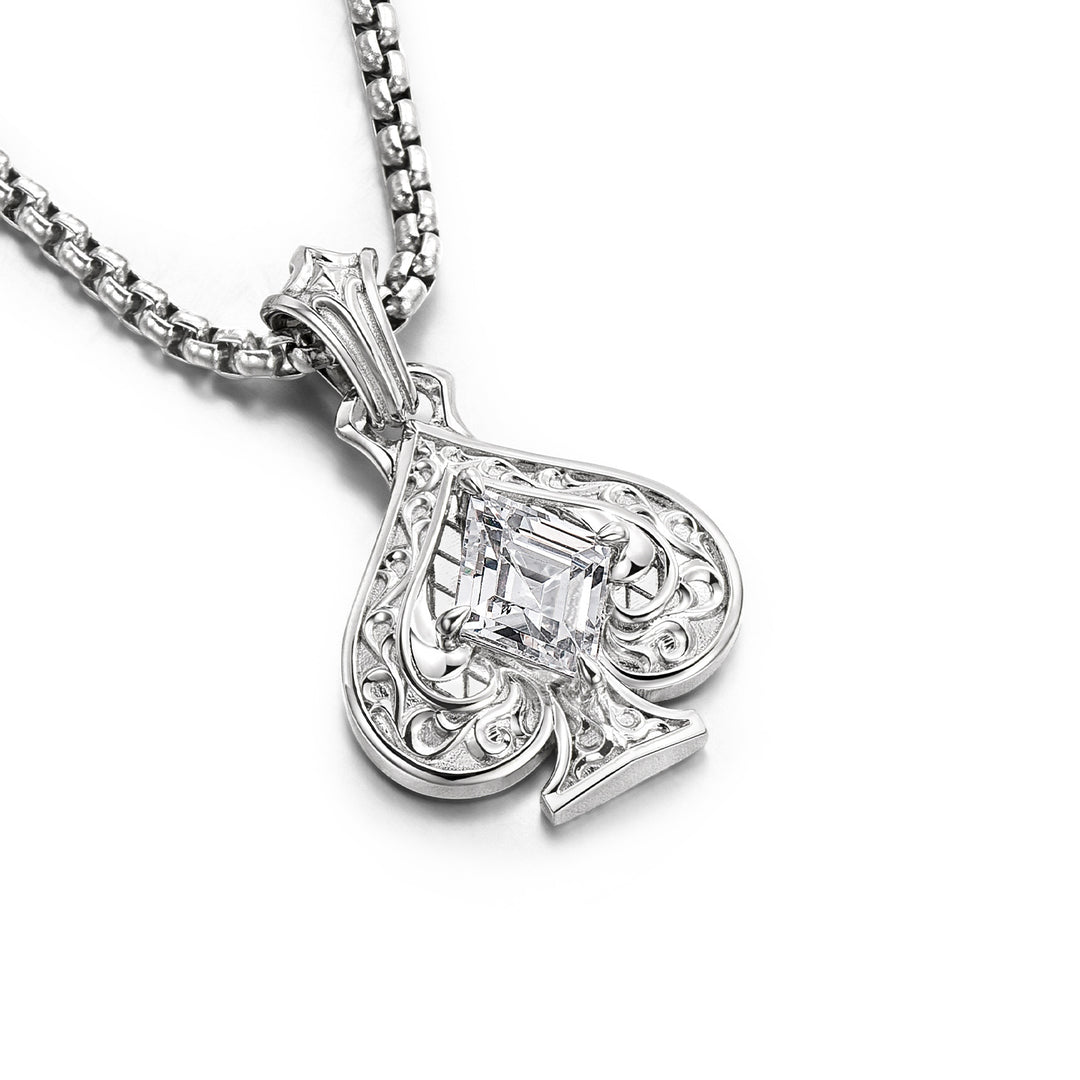 Lozenge Spade Suit Pendant