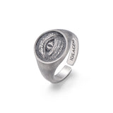 Vintage Devil's Eye Silver Signet Ring