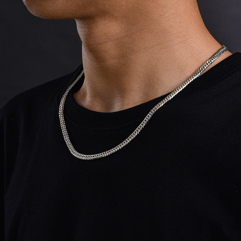 5mm Curve Cuban Link Chain Necklace