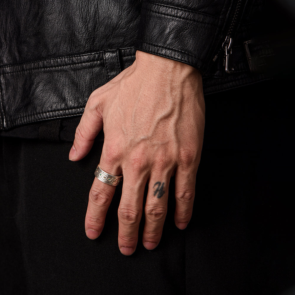 Ancient Infinity Golden Eye Ring Band