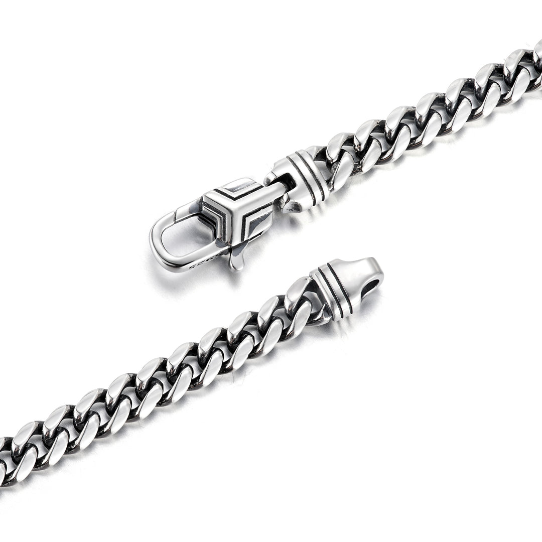 Vintage Two-Tone Sovereign Compass Cuban Bracelet