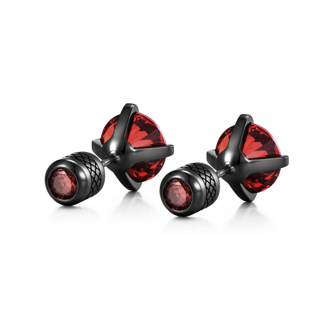 Dark Ruby Stud Earrings