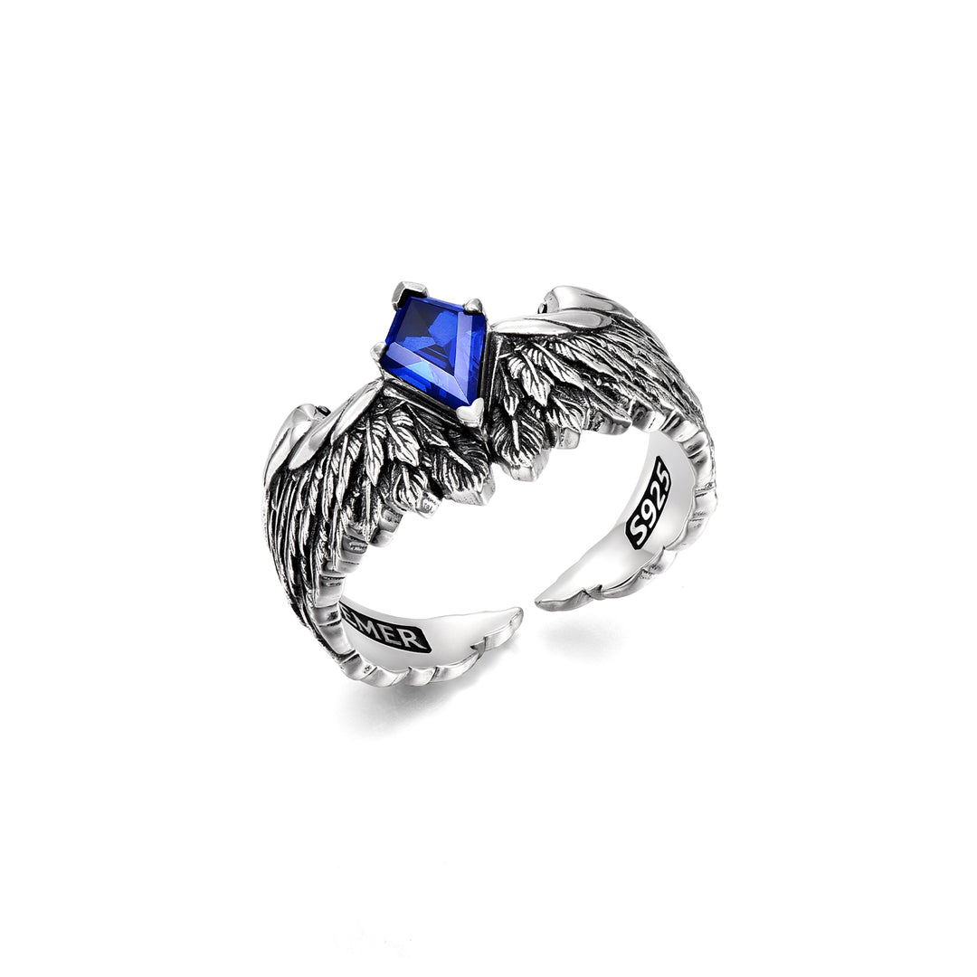 Vintage Sapphire Wings of Freedom Ring
