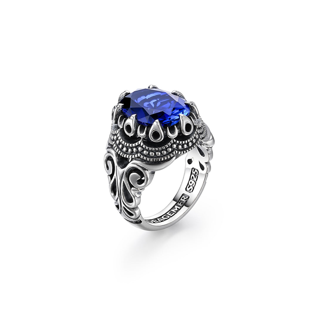 Vintage Royal Blue Talisman Ring