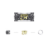 Vintage Eye of Horus & Rose Ring Band