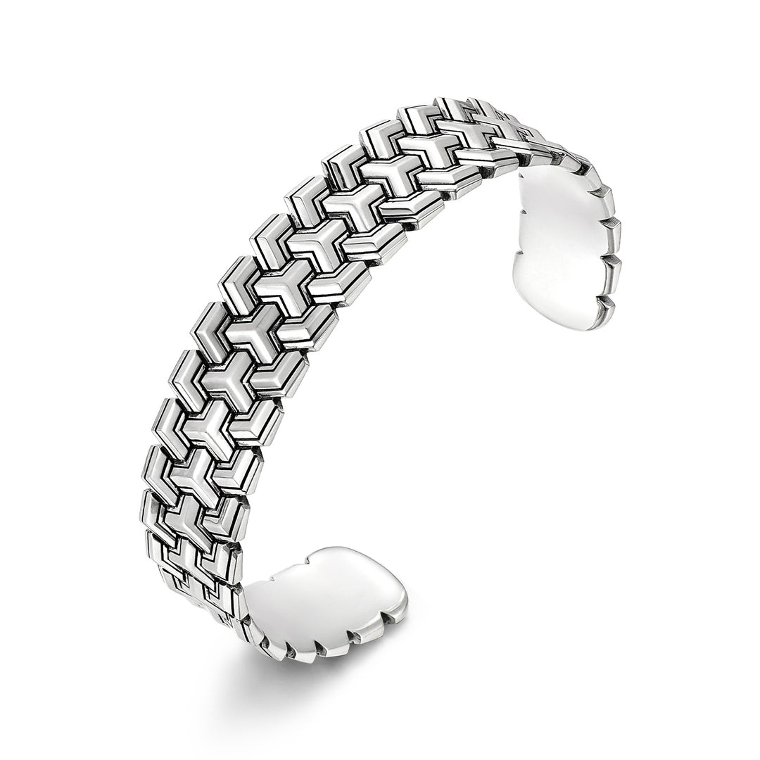 Vintage Triple Row Armor Bangle Bracelet