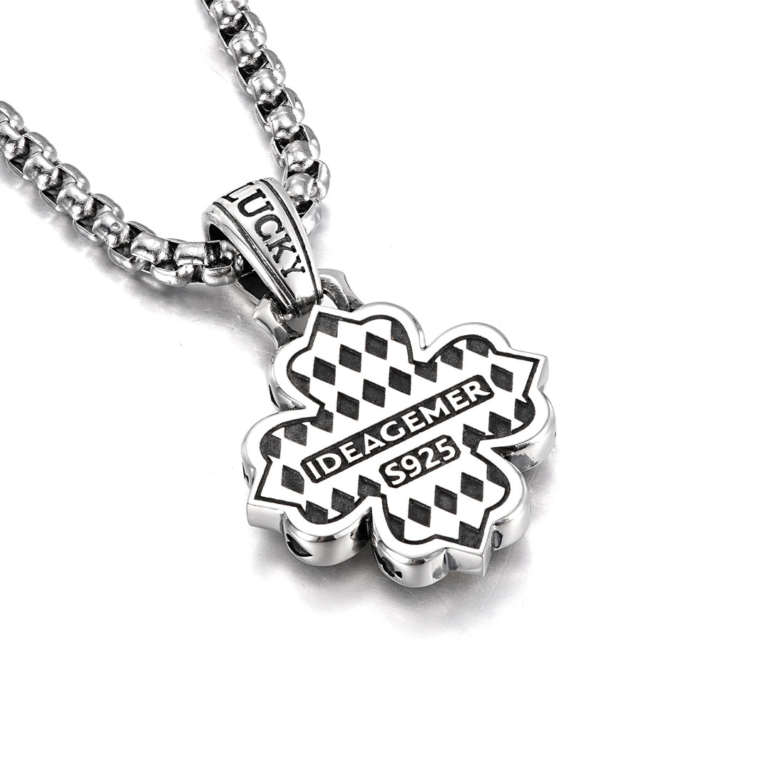 Vintage Two Tone Cross Clover Pendant