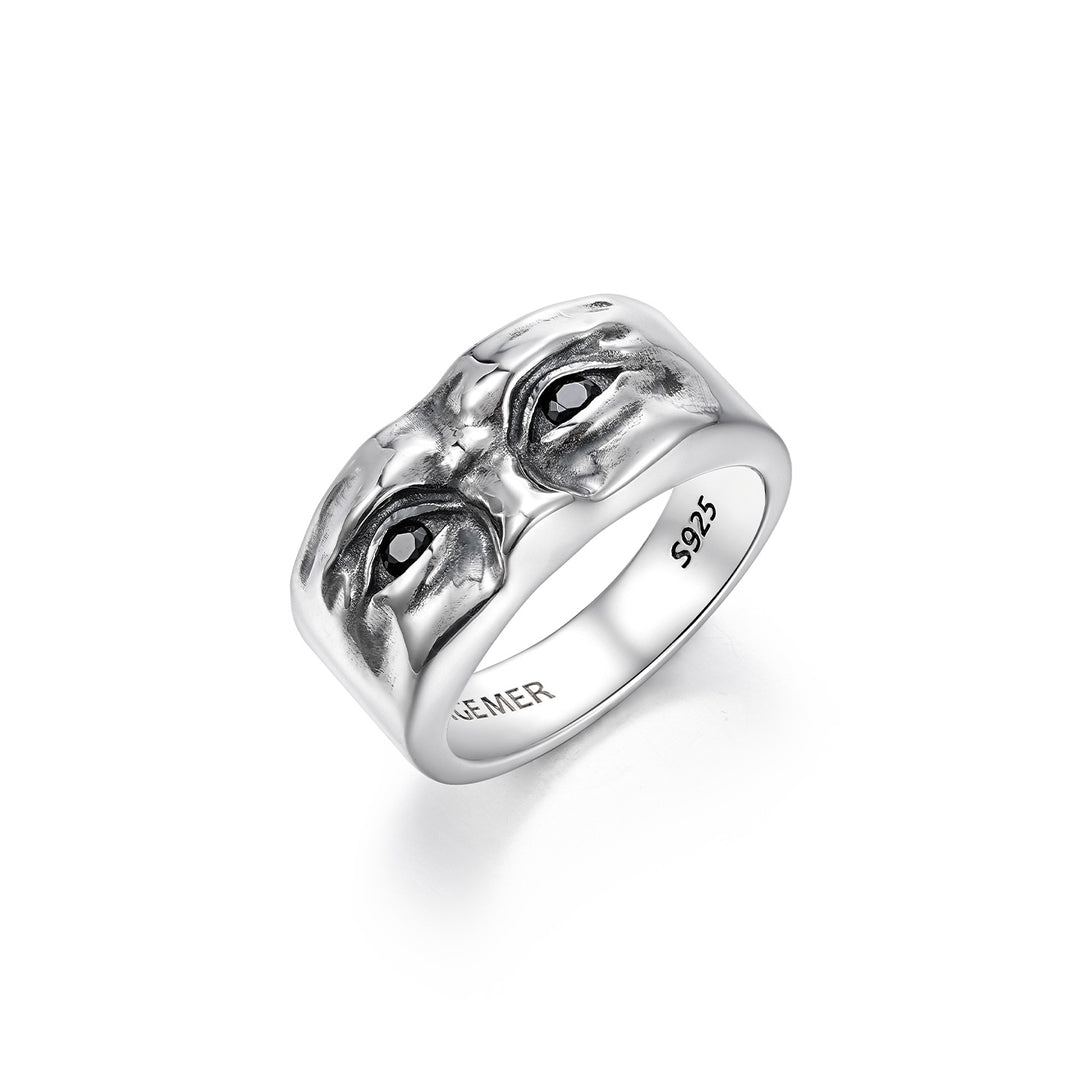 The Watcher Sculpted Face Ring