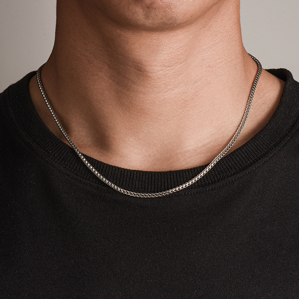 2.5mm Foxtail Chain Necklace