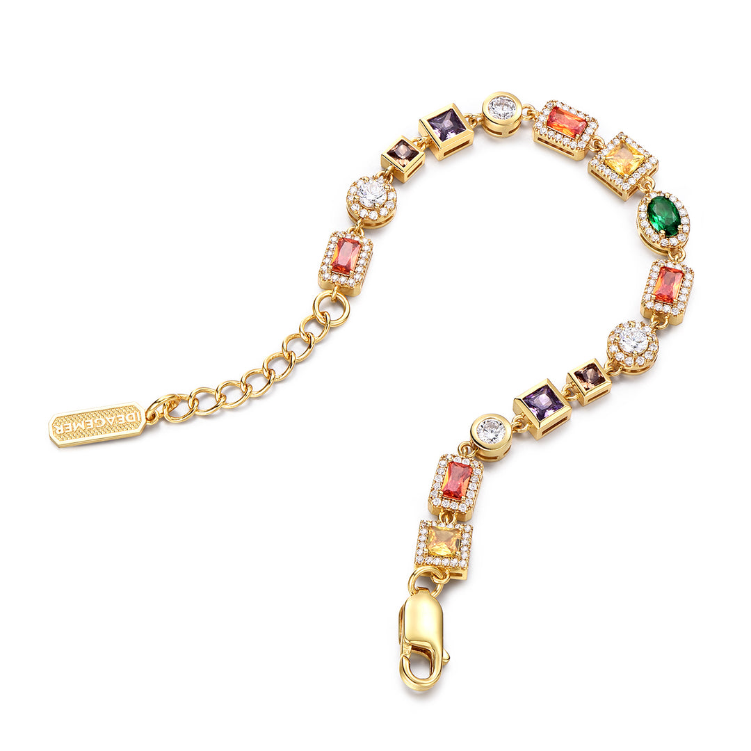 Golden Time Gemstone Candy Jar Bracelet