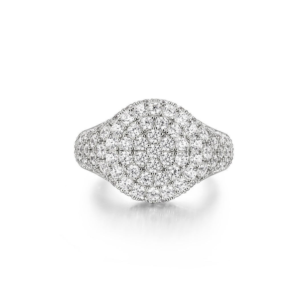 Pavé Iced Armor Signet Ring