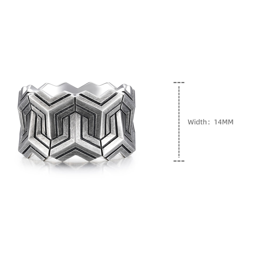 Vintage Double Row Armor Ring