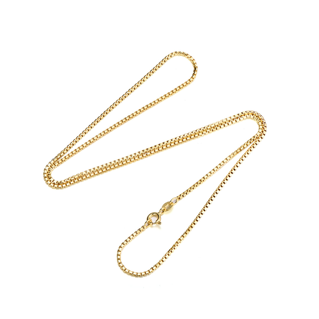 Solid Round Box Chain Necklace