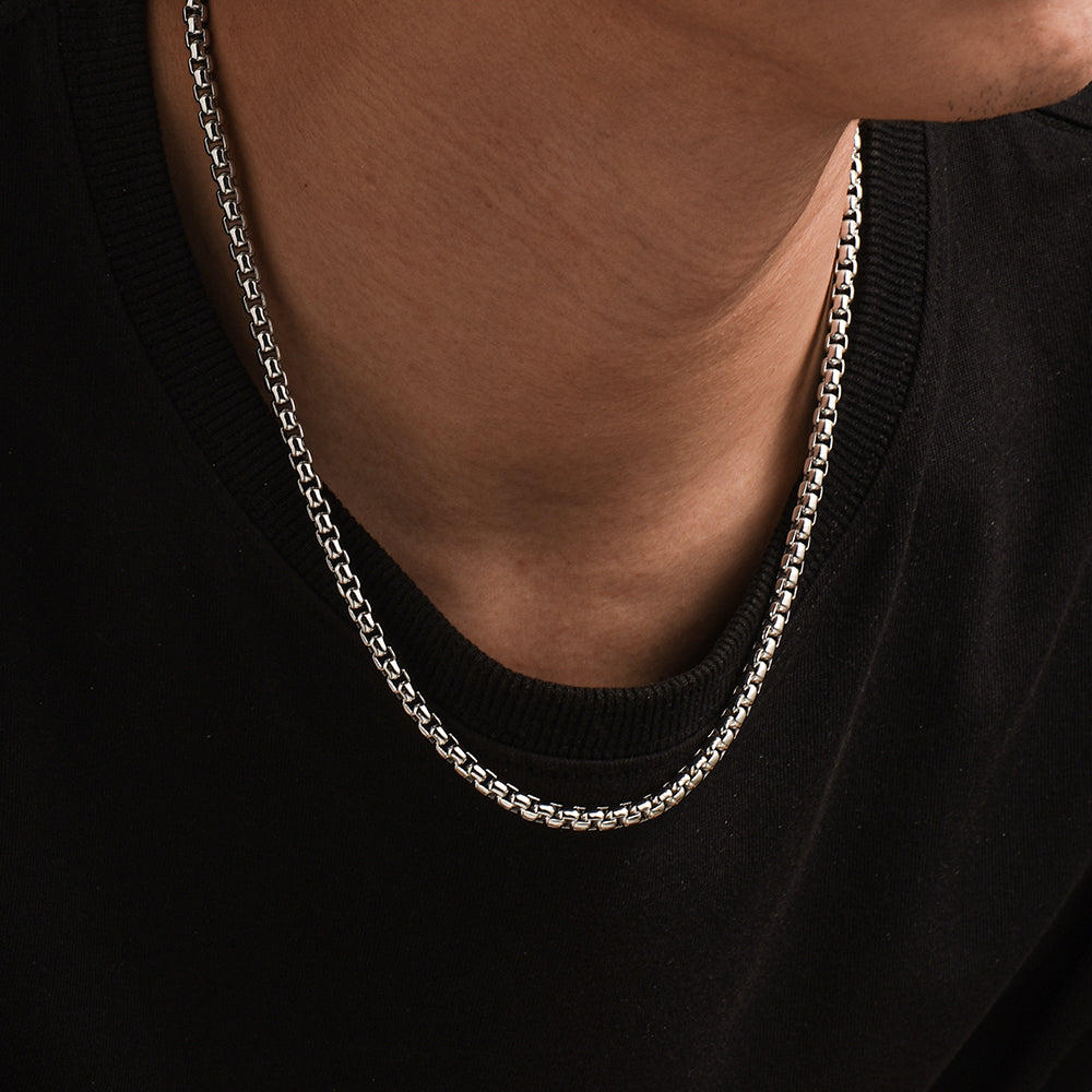5mm Rounded Box Chain Necklace