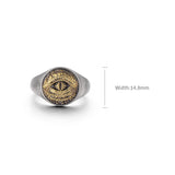 Vintage Devil's Eye Signet Ring