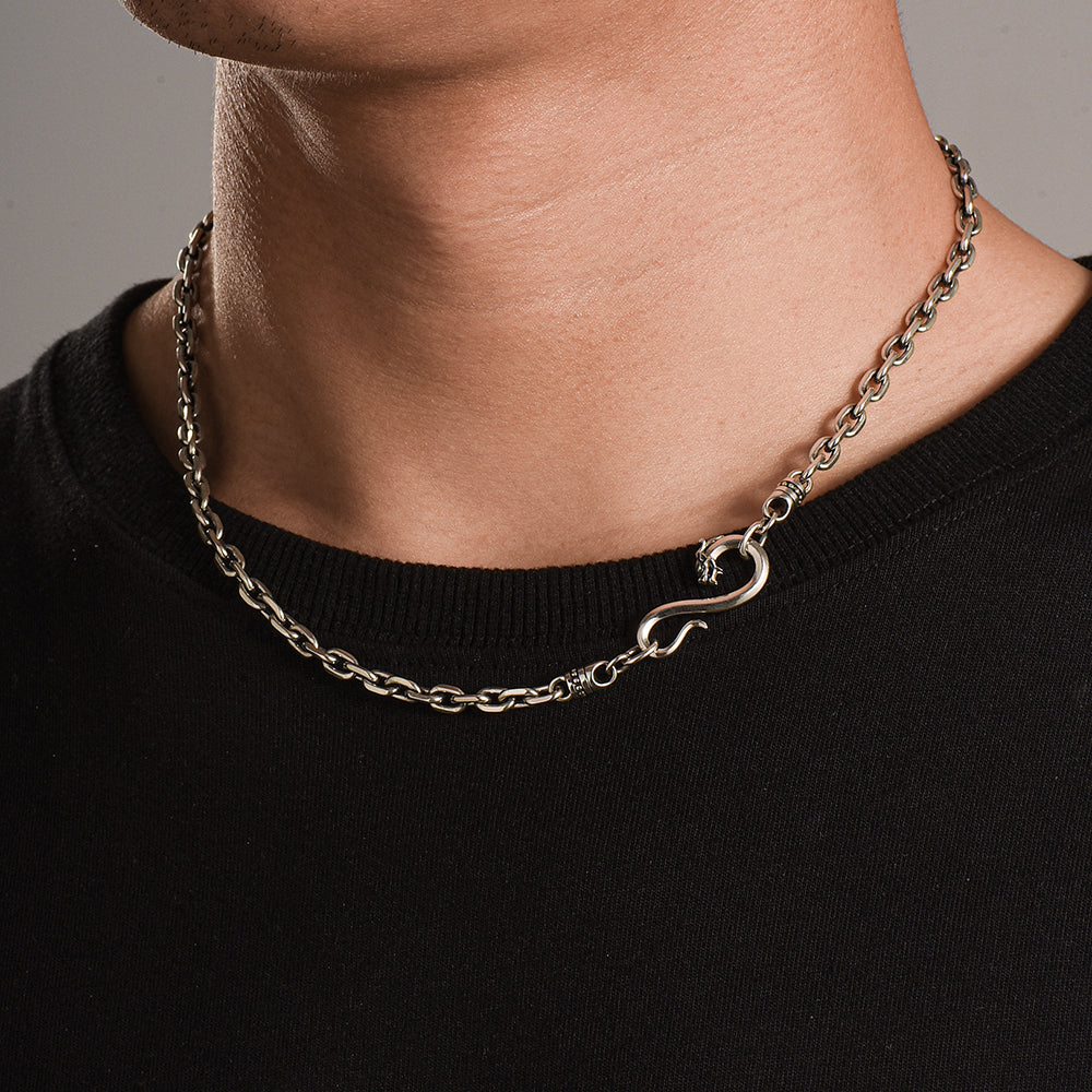 Vintage Infinity Dragon Rolo Link Chain