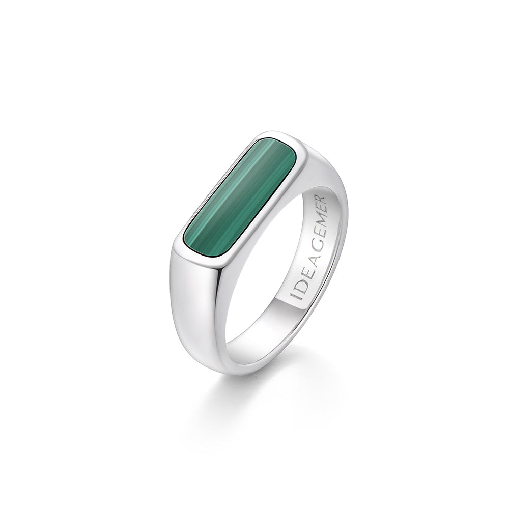 Gem Bar Signet Ring