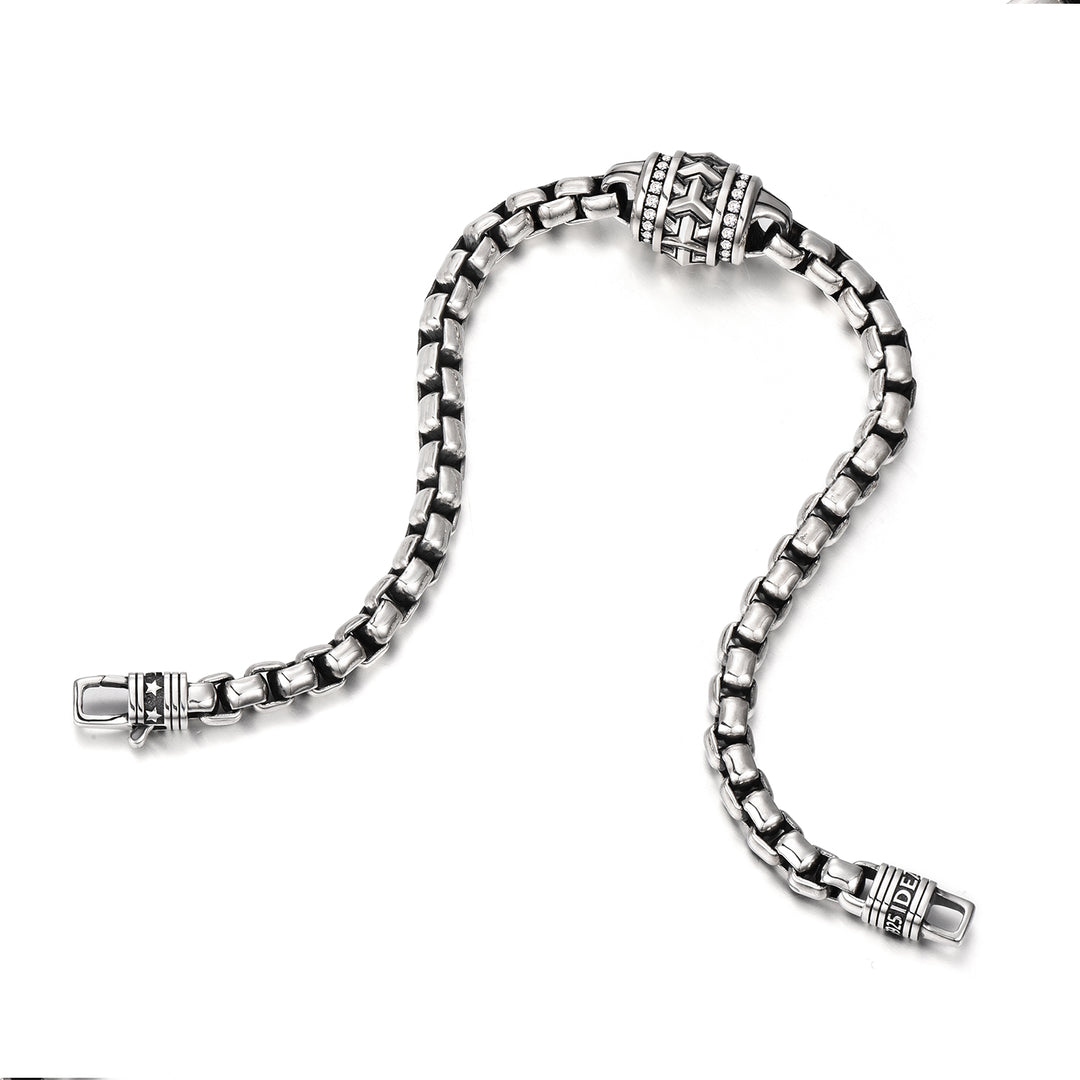 Vintage Armor Bead Box Chain Bracelet