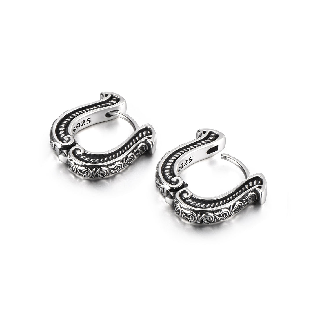 Vintage Horseshoe Hoop Earrings