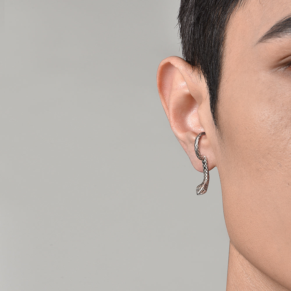 Vintage Viper Hoop Earrings