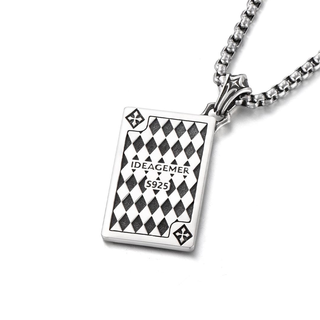 Black Playing Card Pendant