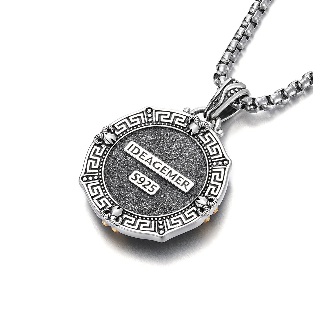 Vintage Sovereign Ram Medallion Pendant