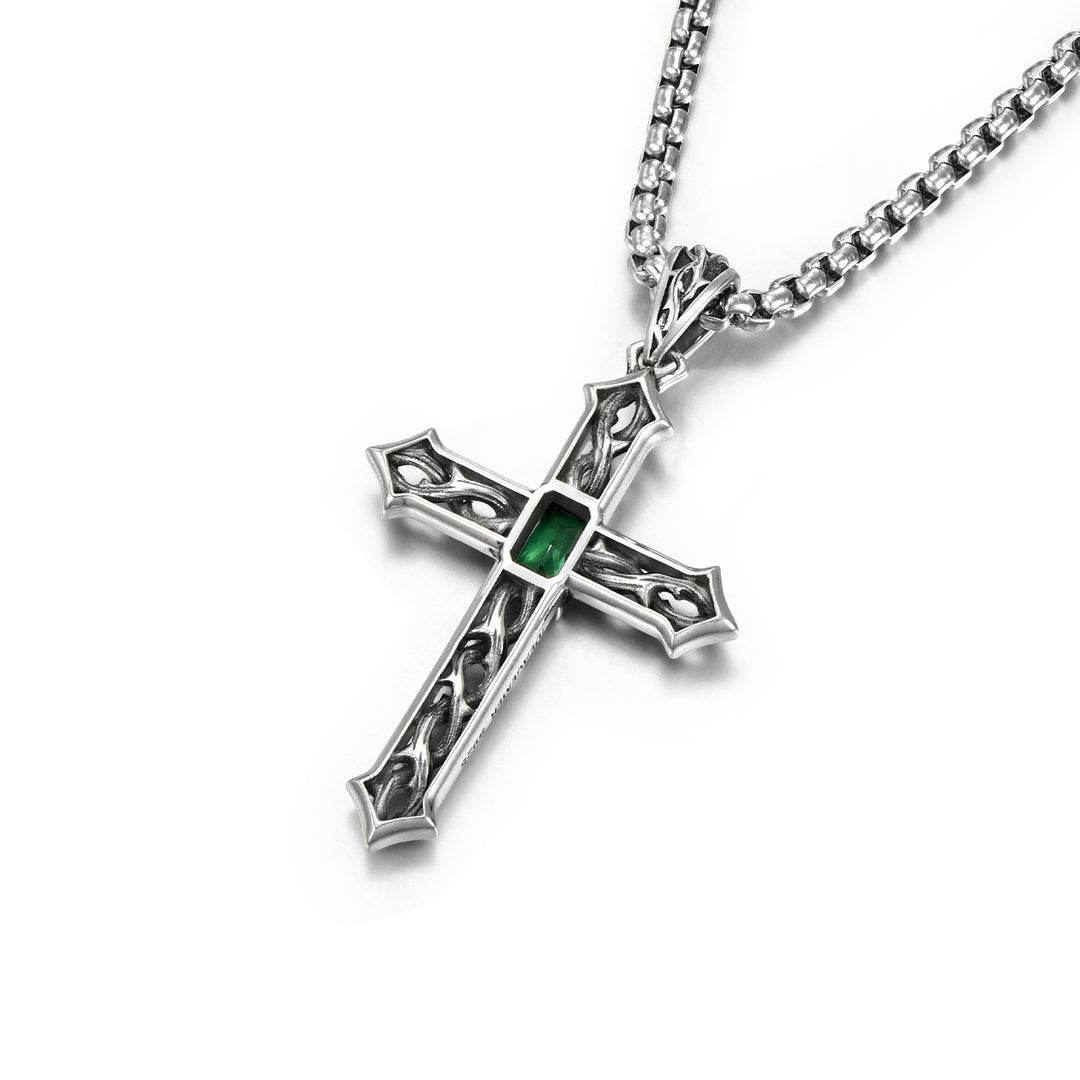 Vintage Briar Cross Pendant
