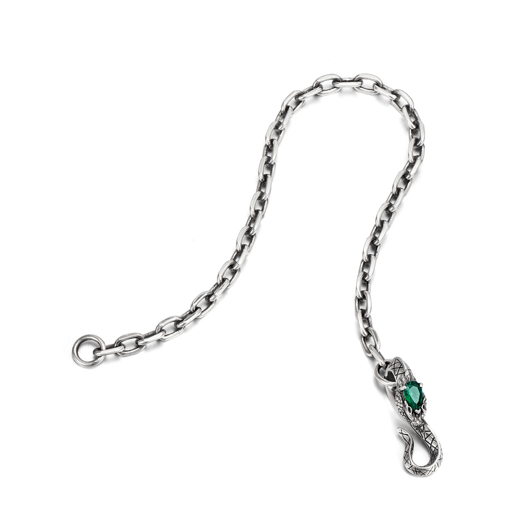 Vintage Spirit Snake Rolo Chain Bracelet