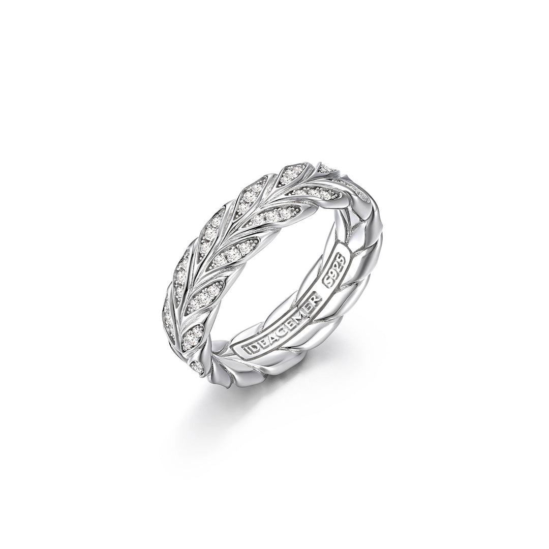 Iced Wheat Ear Ring Band
